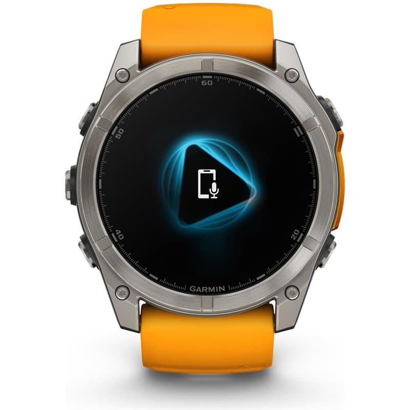 Garmin fenix 8 51mm,AMOLED,Saphire Silver/Orange