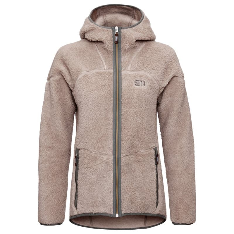 Elevenate W Glacier Pile Hood Ginger Beige