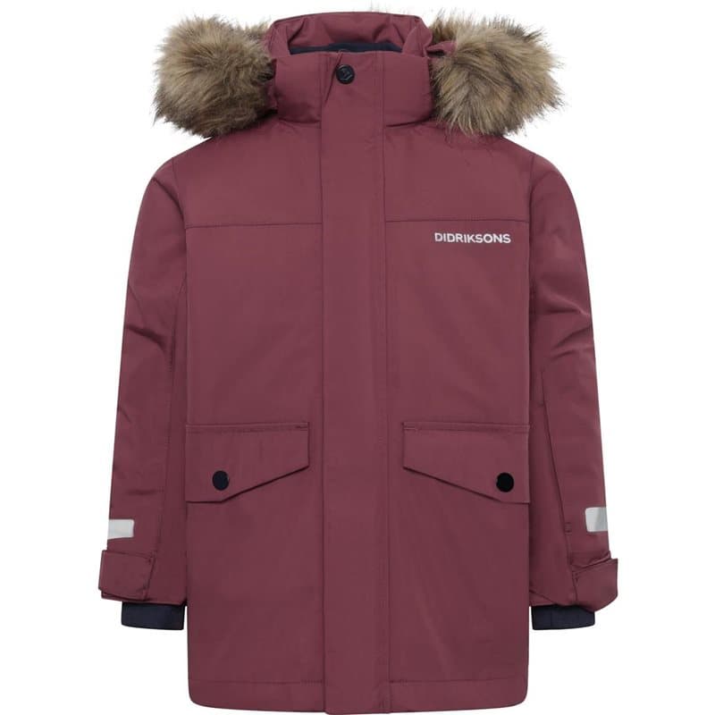 Didriksons Bjärven Kids Parka 4 Anemon Red
