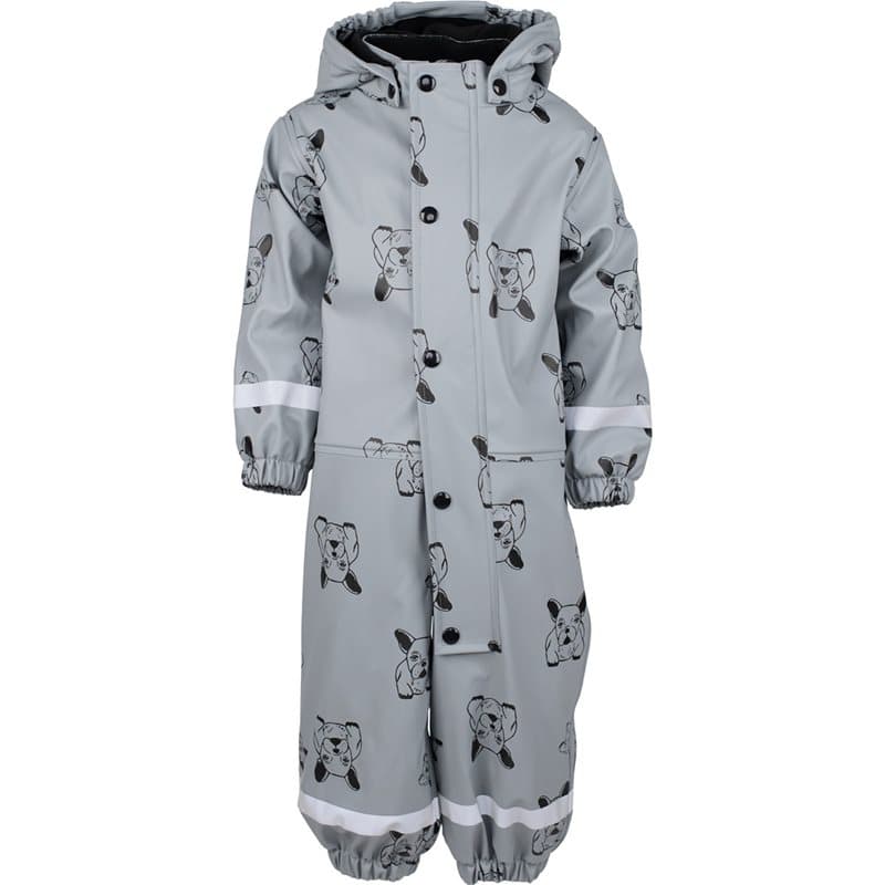 Lindberg Lekhyttan Rain BabyOverall, Fleece Grey/Black