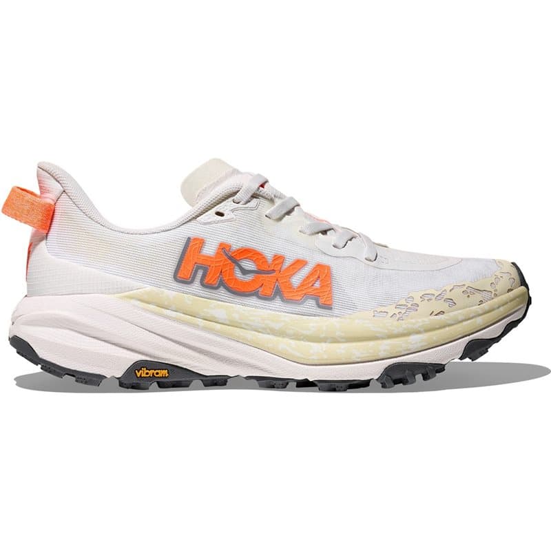 Hoka W Speedgoat 6 White / Neon Tangerine
