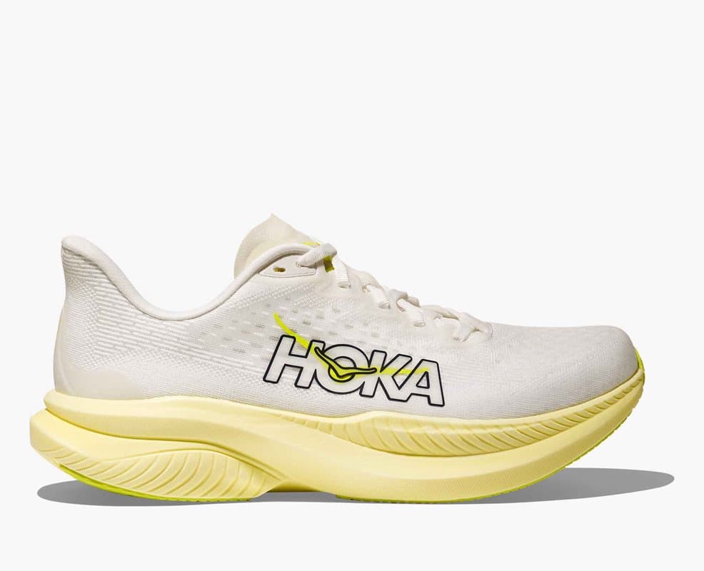 Hoka W Mach 6 White / Neon Hoka Citrus