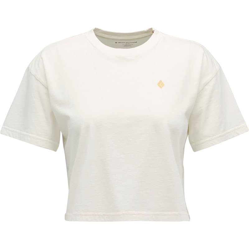 Black Diamond W Diamond Crop Ss Tee Off White