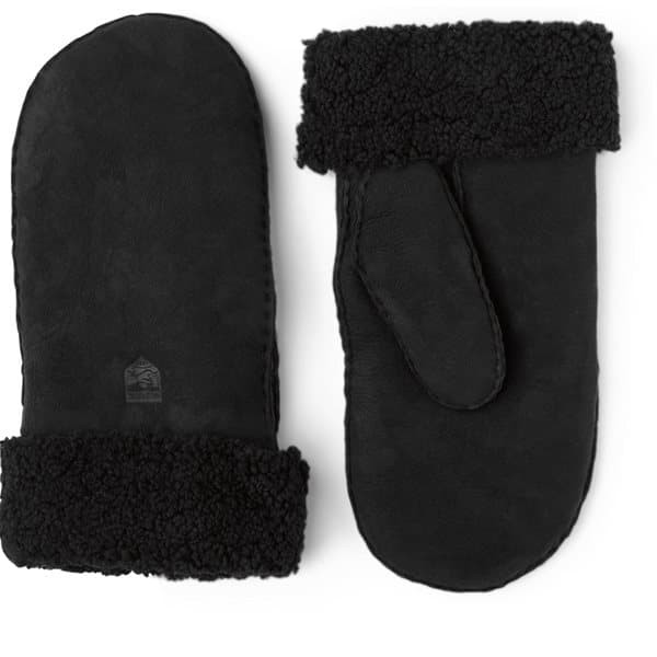 Hestra Sheepskin Mittens Black