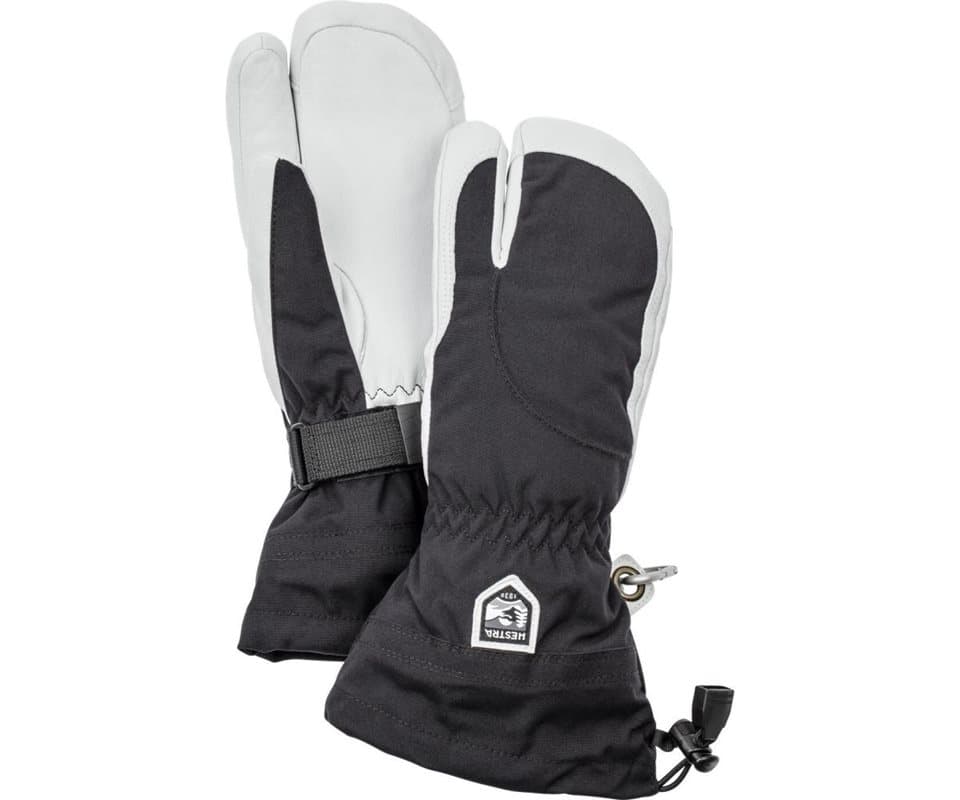 Hestra Heli Ski 3 Finger Gloves Black/Offwhite