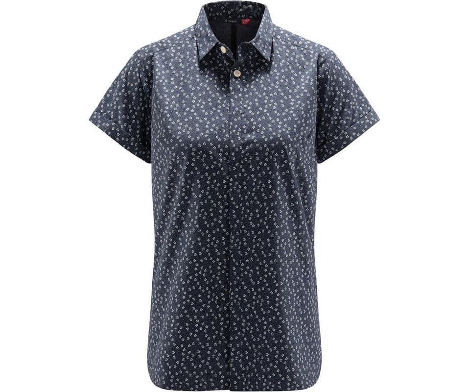 Haglöfs Idun SS Shirt Dense Blue Flower