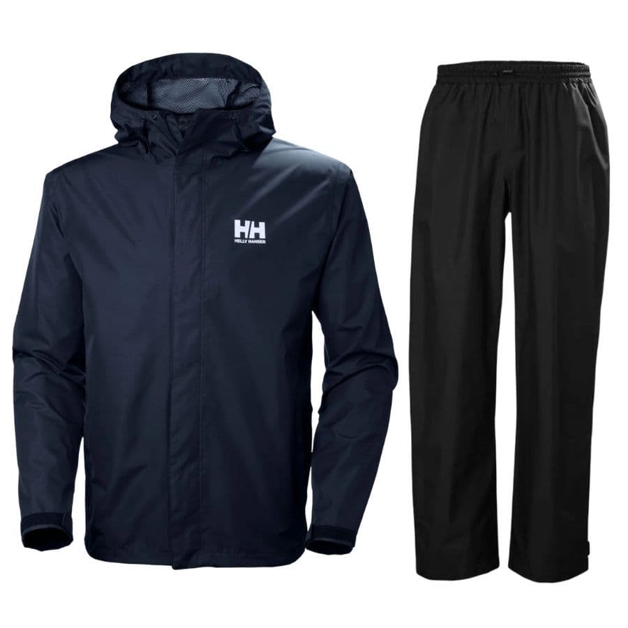 Helly Hansen Seven J/HH Rain, sadeasu, miehet, tummansininen/musta