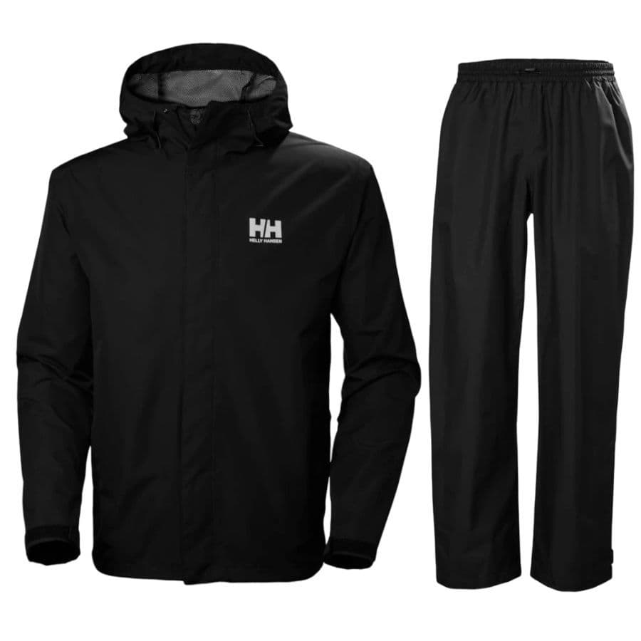 Helly Hansen Seven J/HH Rain, sadeasu, miehet, musta
