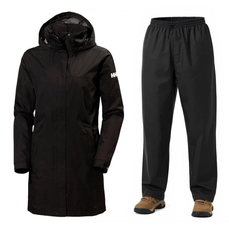 Helly Hansen Aden Long/HH Rain, sadeasu, naiset, musta