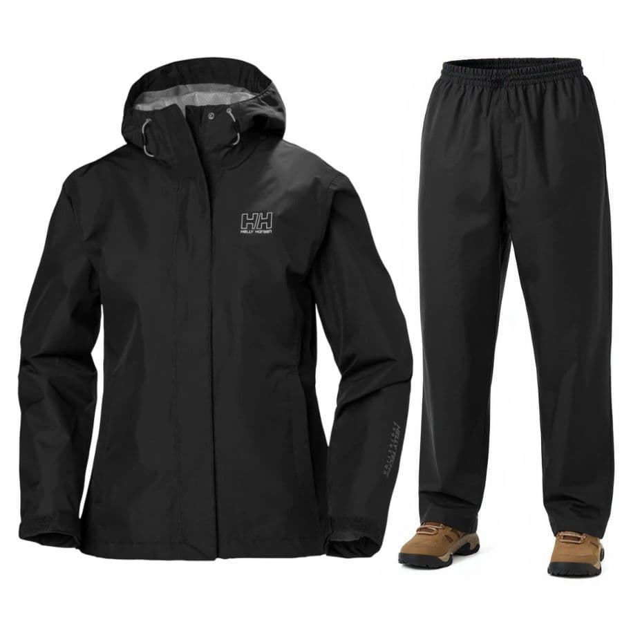 Helly Hansen Seven J/HH Rain, sadeasu, naiset, musta