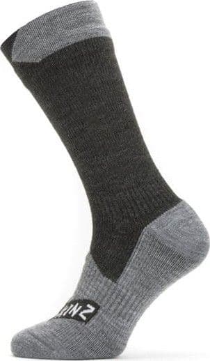 Sealskinz Waterproof All Weather Mid Sock Marl Black/Grey
