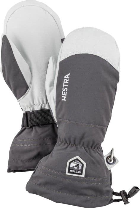 Hestra Army Leather Heli Ski - Mitt Harmaa