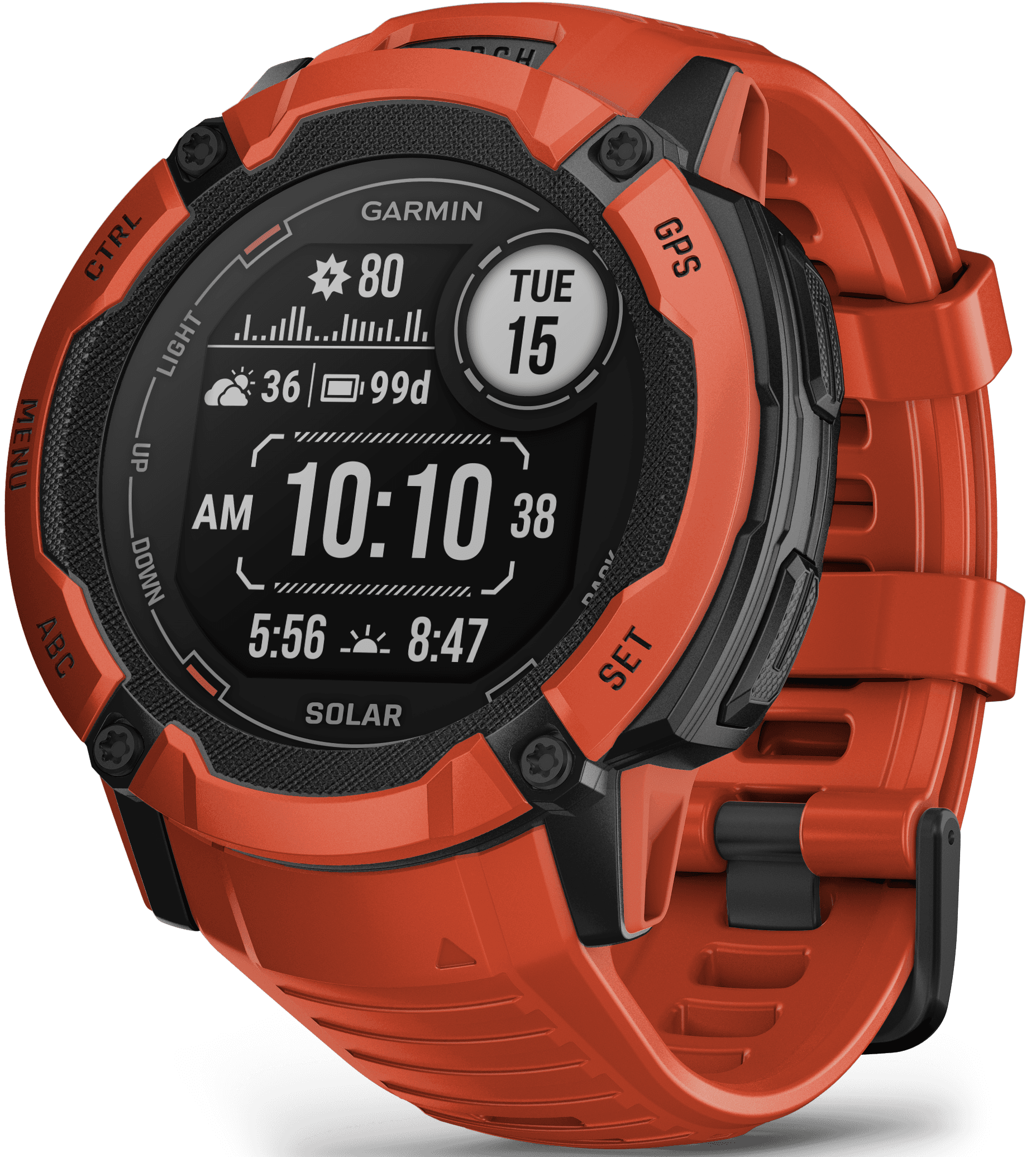 Garmin Instinct 2X Solar älykello, punainen