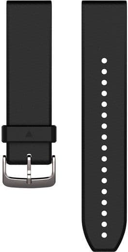 Garmin QuickFit 22 mm Hihna Musta/Hopea Silikoni