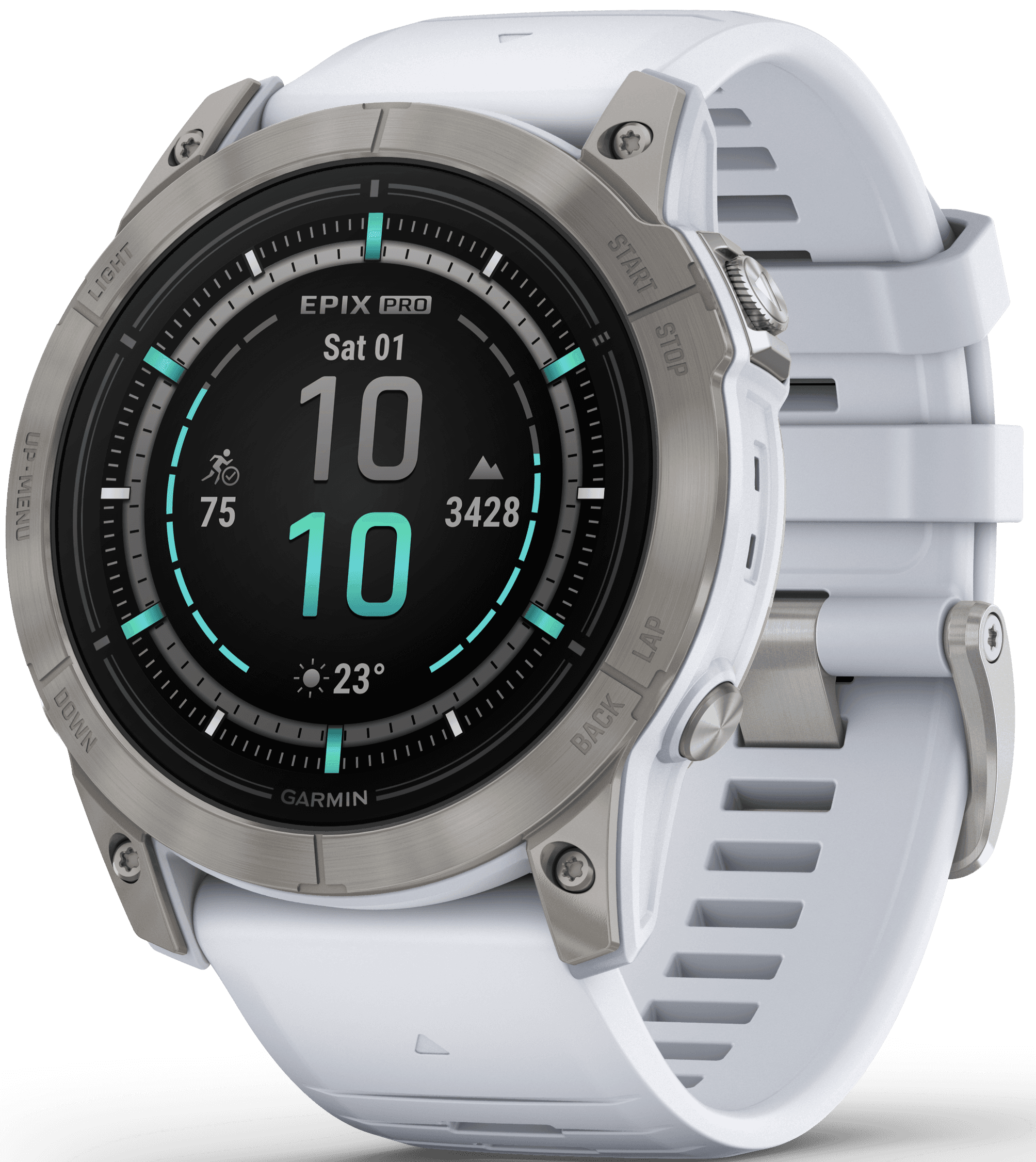 Garmin EPIX PRO (G2) 51mm Sapphire Titanium with Whitestone Band