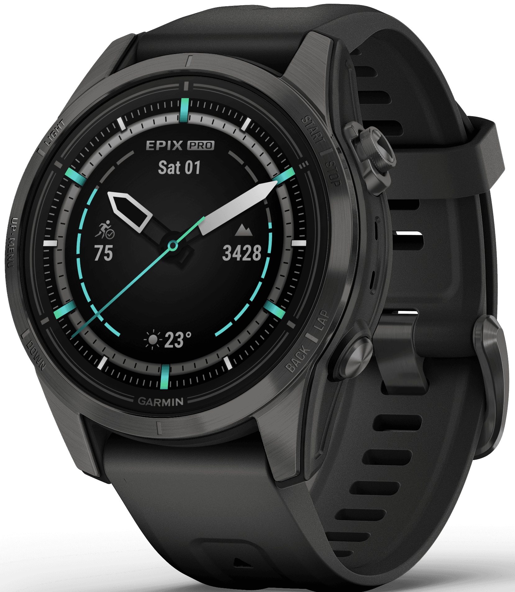 Garmin EPIX PRO (G2) 42mm Sapphire Carbon Grey DLC Titanium with Black Band