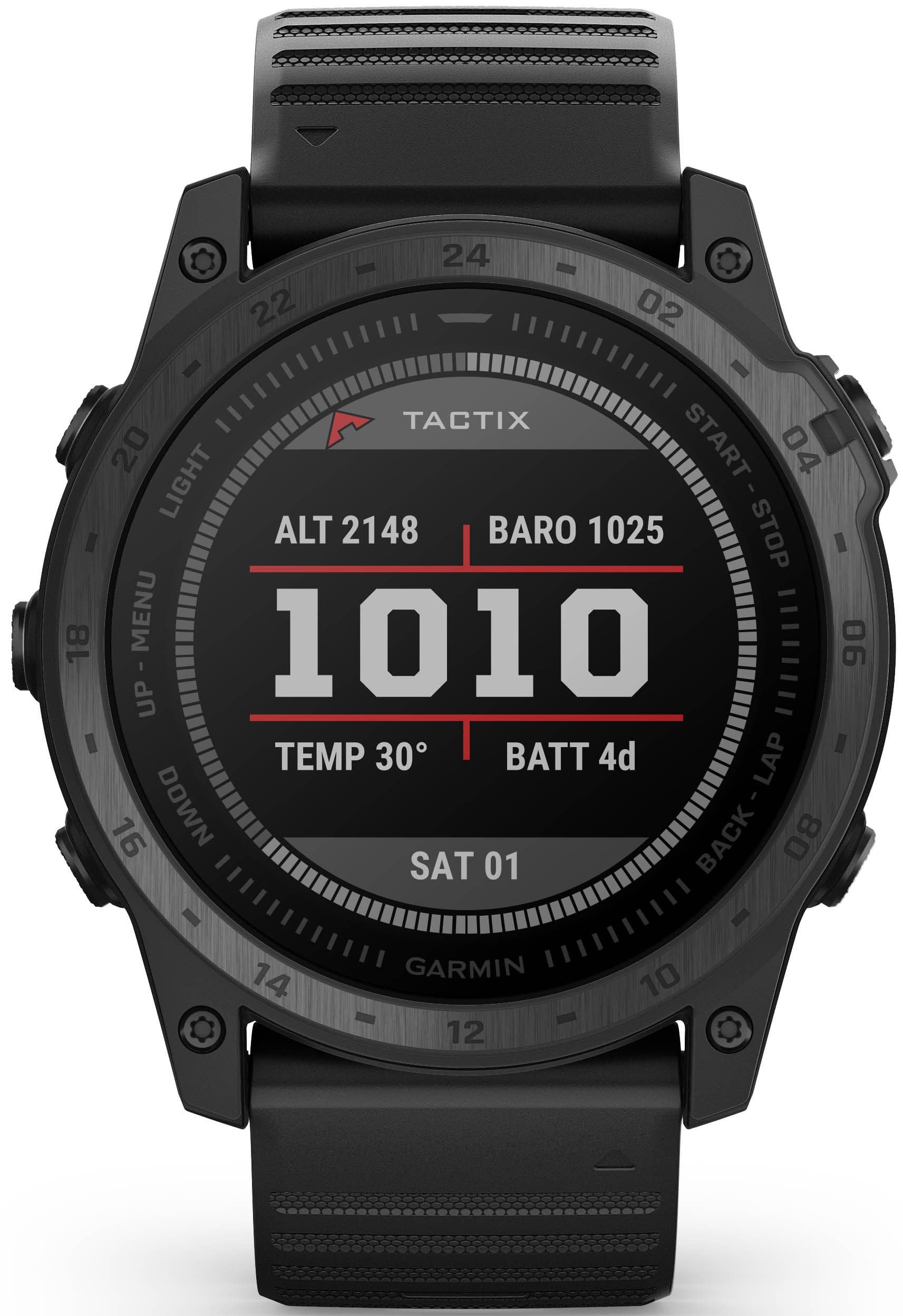 Garmin Tactix 7 -älykello, tummanharmaa (musta silikoniranneke)