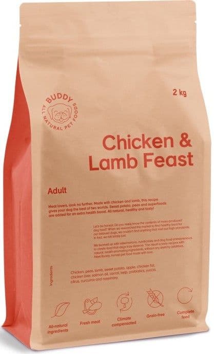 Buddy Chicken & Lamb Feast kuivaruoka, 2 kg