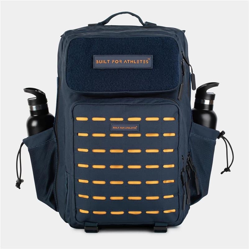 Built for Athletes Hero 2.0 45L reppu tummansininen ja oranssi