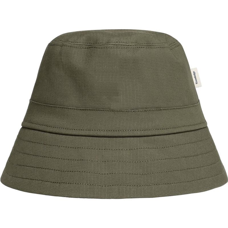 KnowledgeCotton Apparel Ribstop Bucket Hat Burned Olive
