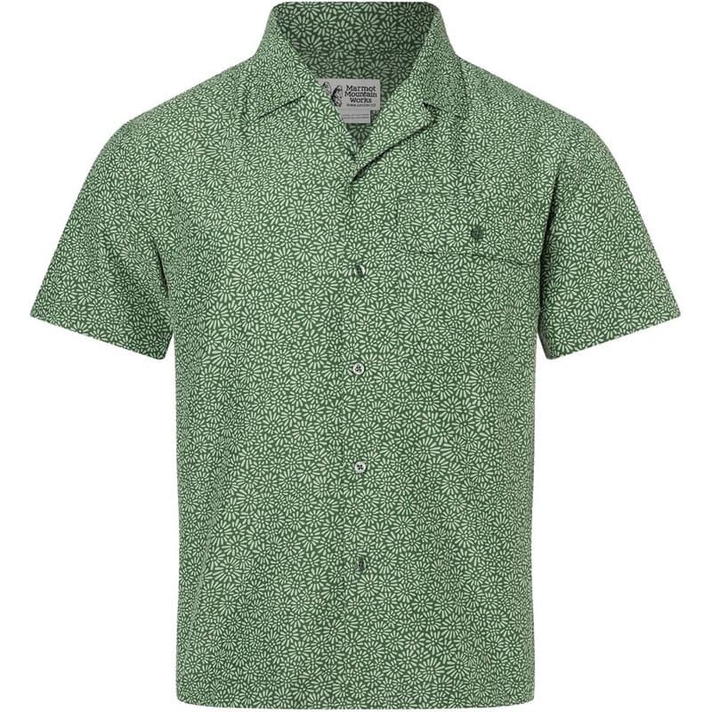Marmot AirExchange UPF 40 Camp Novelty SS Shirt Juniper Green Mini Bloom