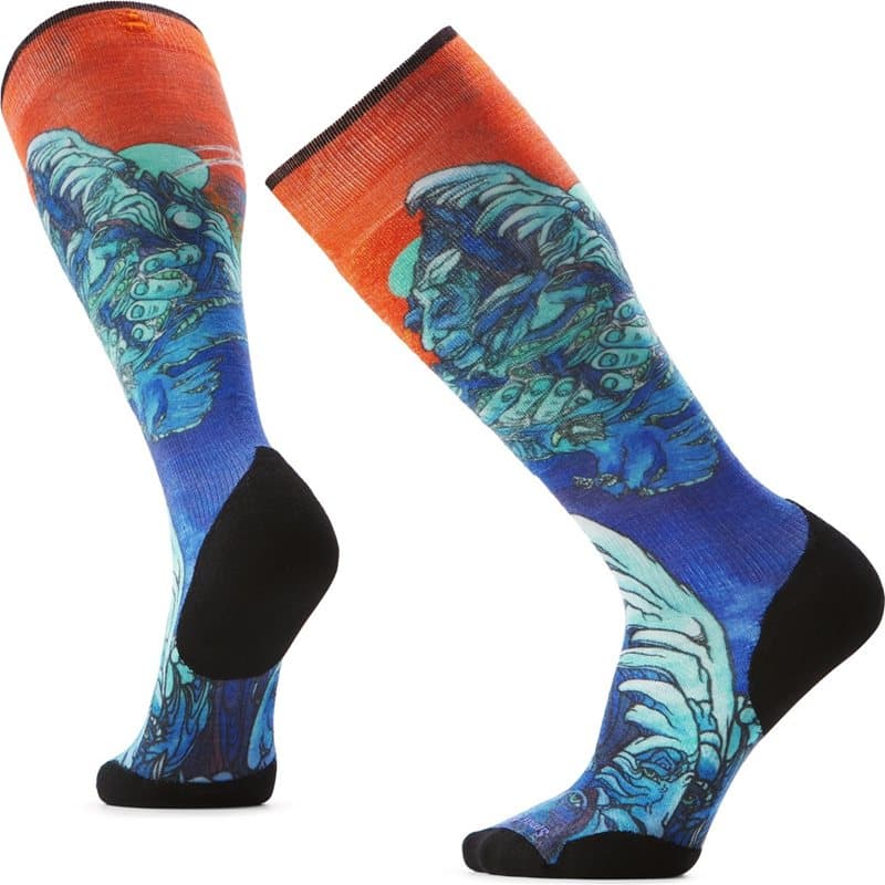 Smartwool Ski Targeted Cushion Winter Haze Print O Deep Navy