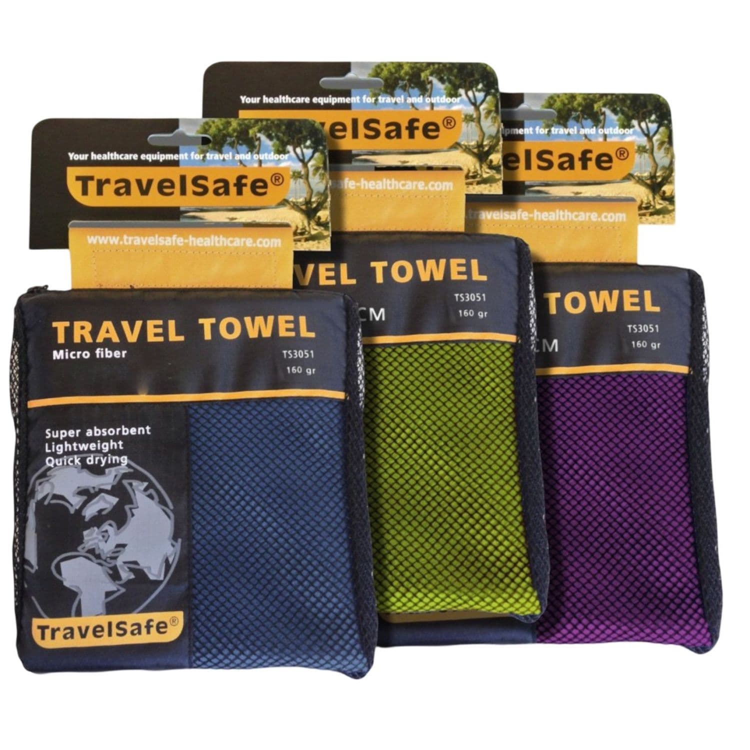 TravelSafe Matkapyyhe Mikrokuitu L, sininen
