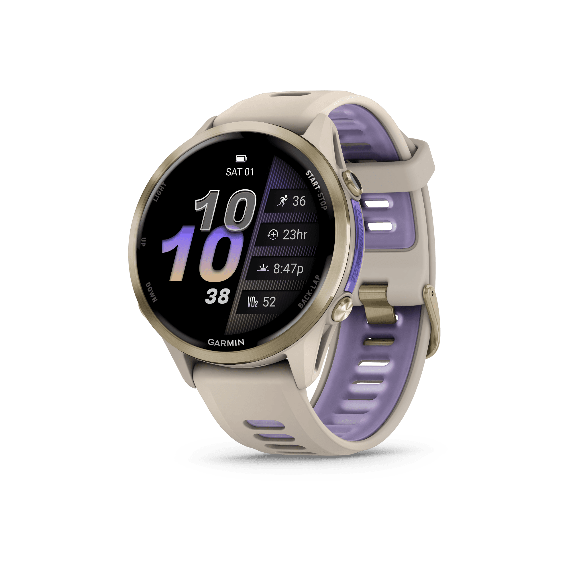 Garmin Forerunner 970 Vaalea kulta titaani