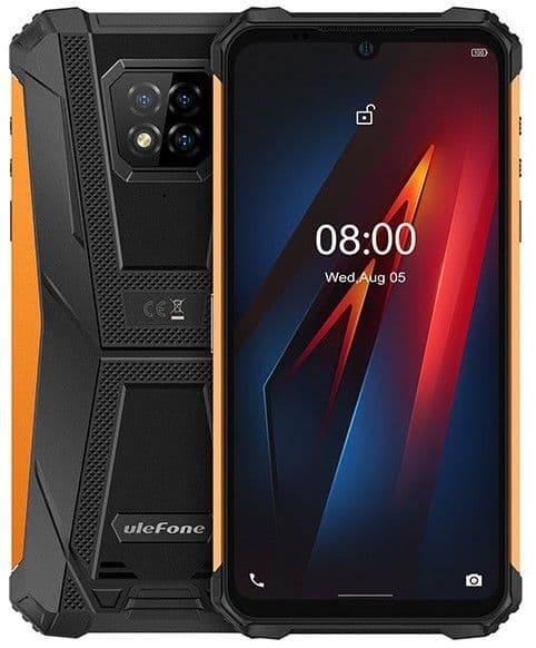 Ulefone Armor 8 Pro -älypuhelin, musta/oranssi