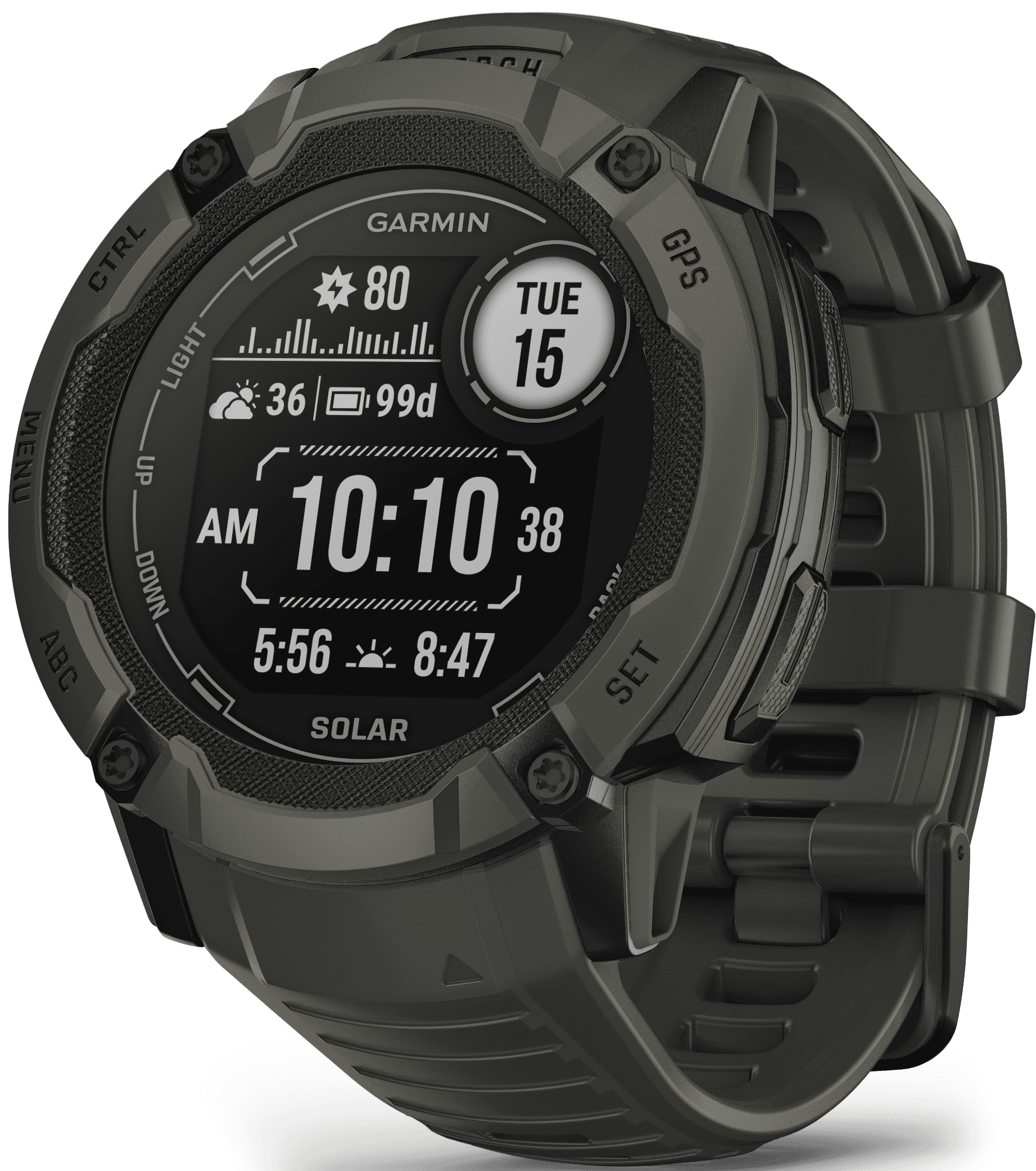 Garmin Instinct 2X Solar älykello, maastonvihreä