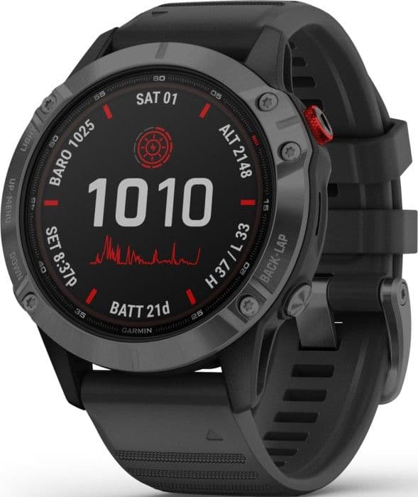 Garmin Fenix 6 Pro Solar Slate Gray with Black Band