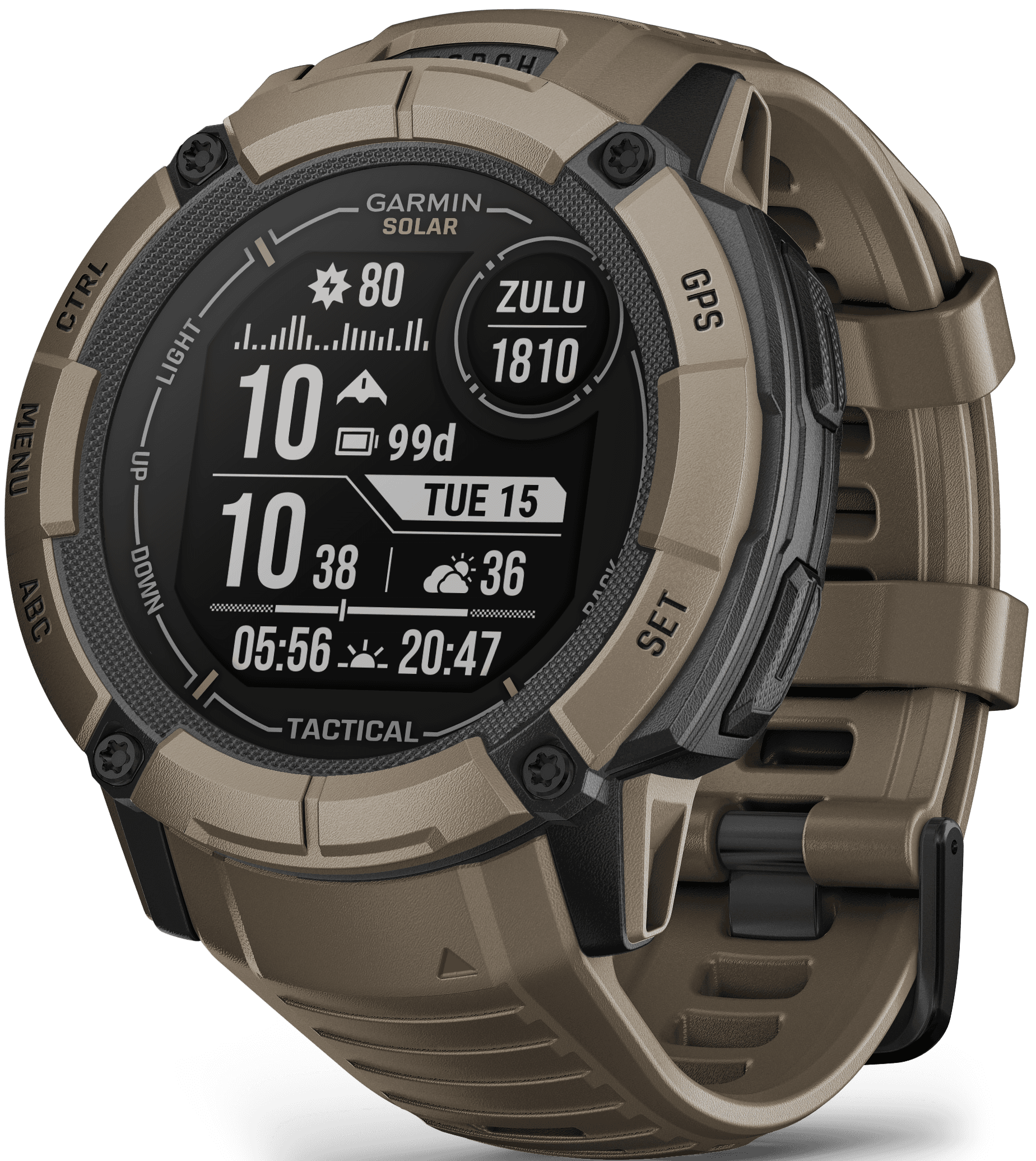 Garmin Instinct 2X Solar Tactical Edition älykello, ruskea