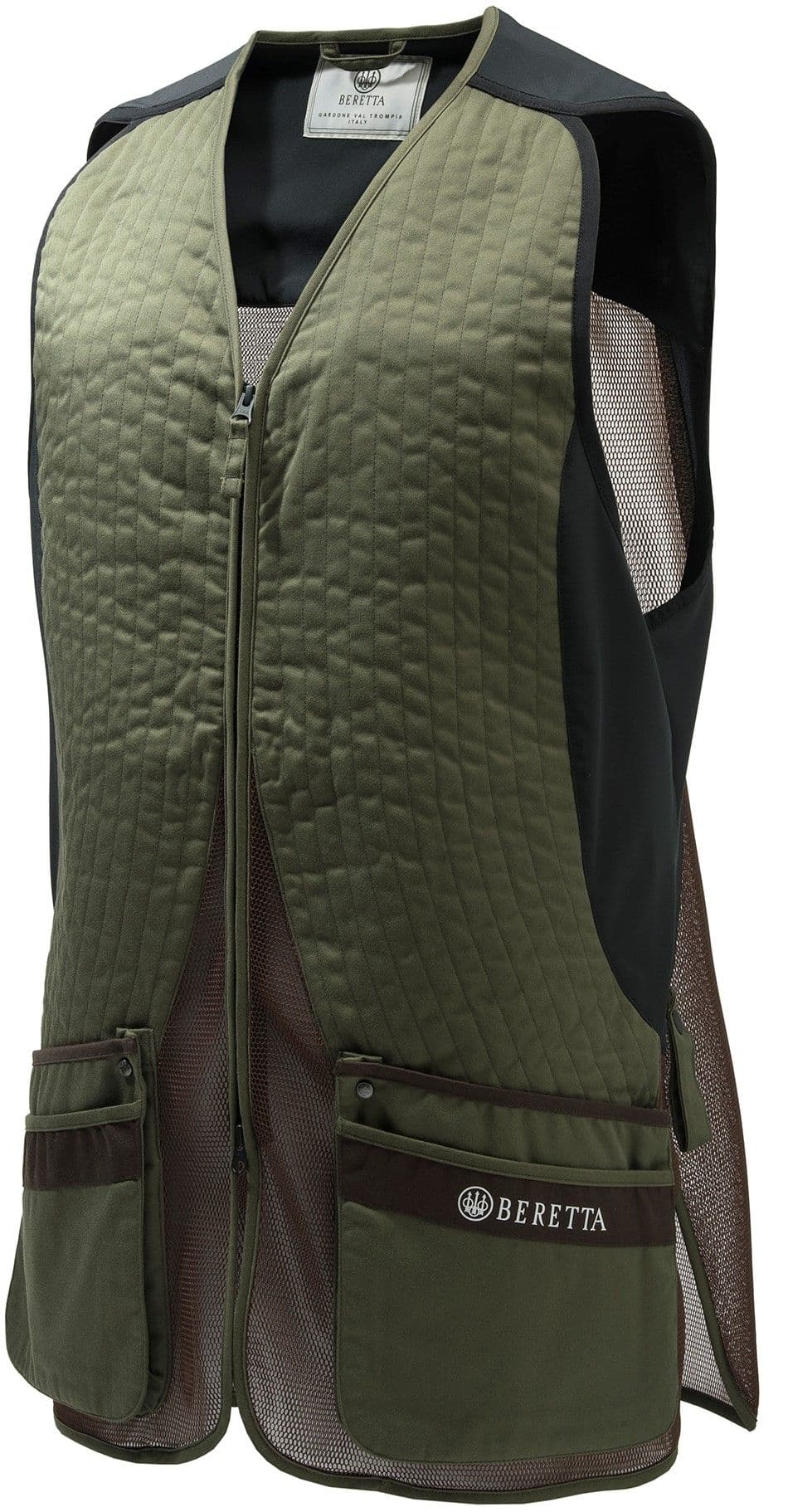Beretta Silver Pigeon Evo Vest Green & Chocolate Brown
