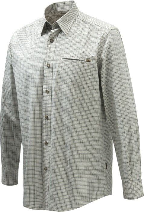 Beretta Wood Plain Collar Shirt Green & Purple Check