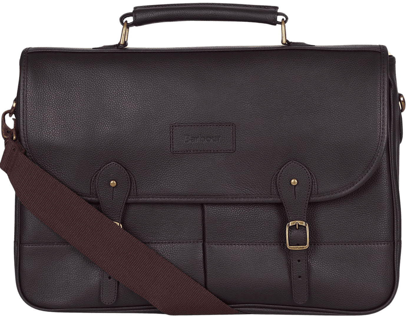 Barbour Leather Briefcase laukku, Dark Brown