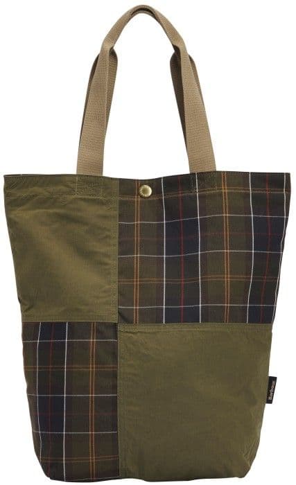 Barbour Transport Patchwork Tote Bag kassi, Dusky Green
