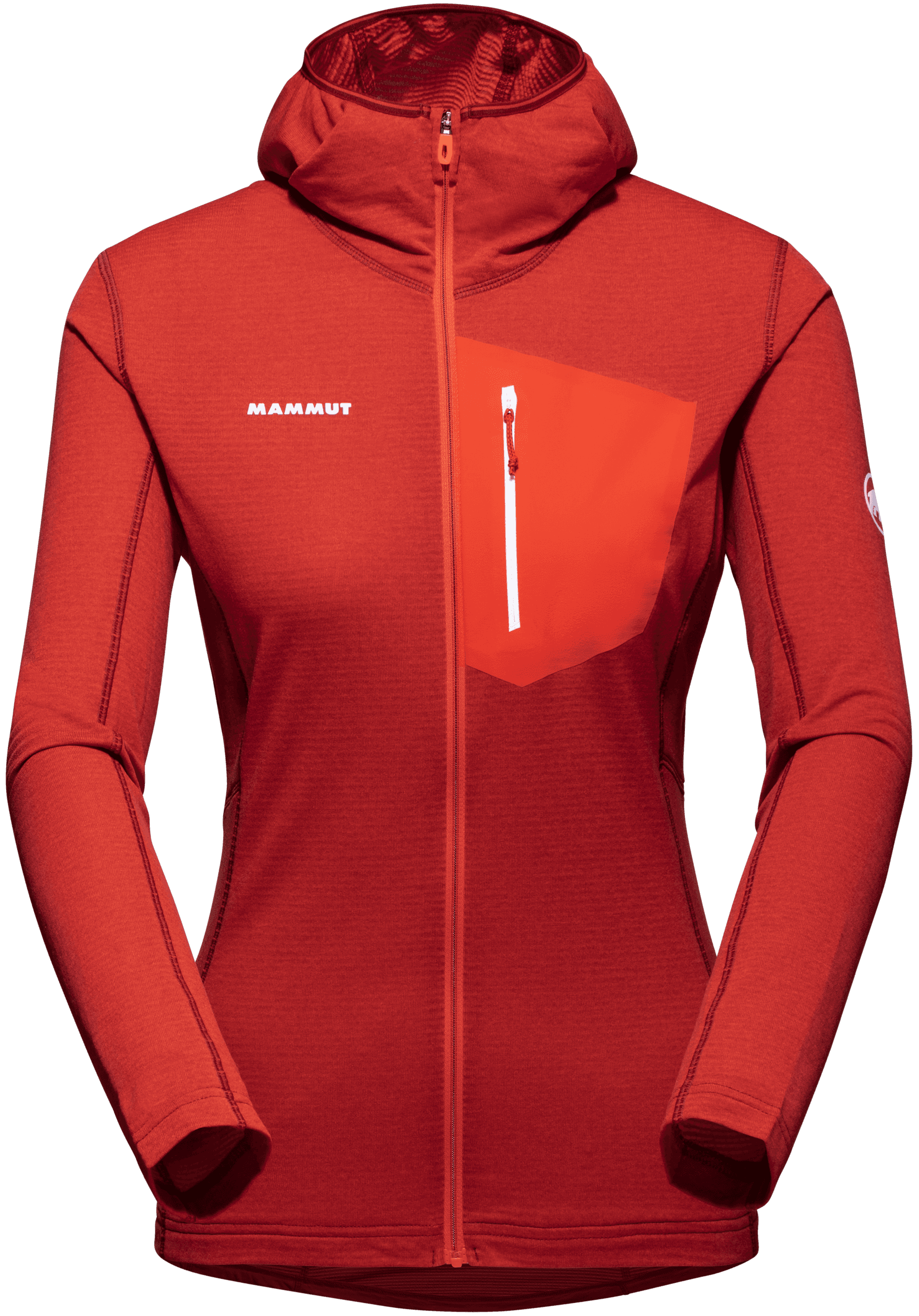Mammut Aenergy Light ML Hooded Jacket naisten hupullinen välikausipaita, punaoranssi/punainen
