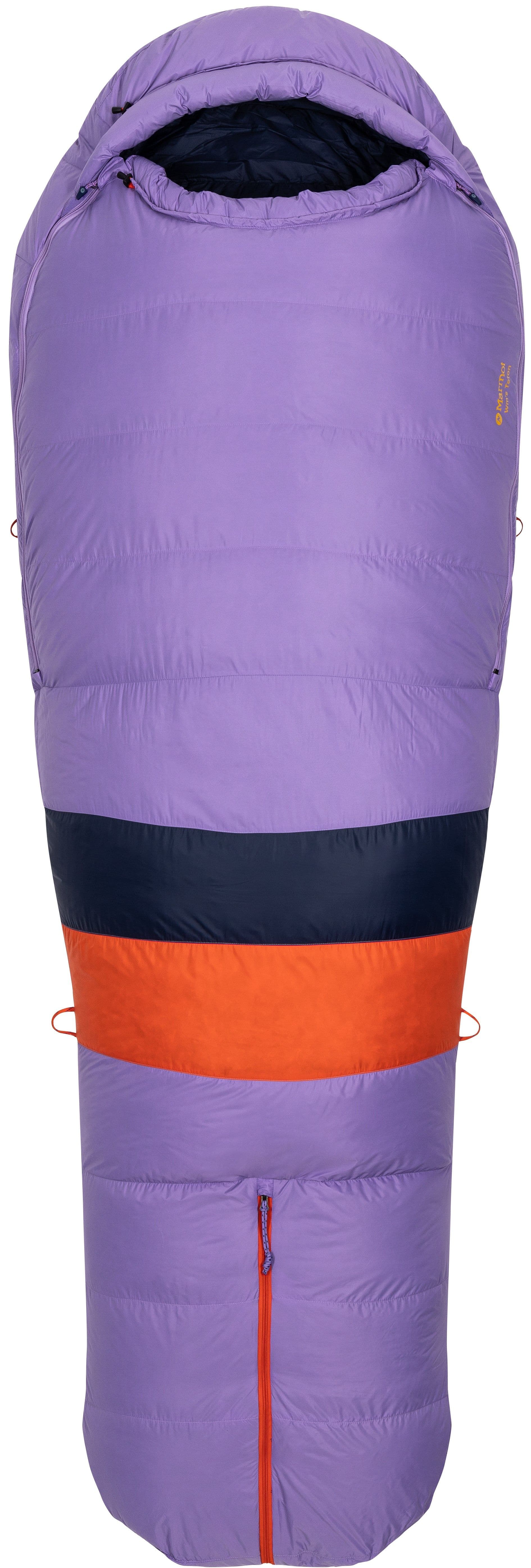 Marmot Teton naisten untuvamakuupussi Paisley Purple/Arctic Navy