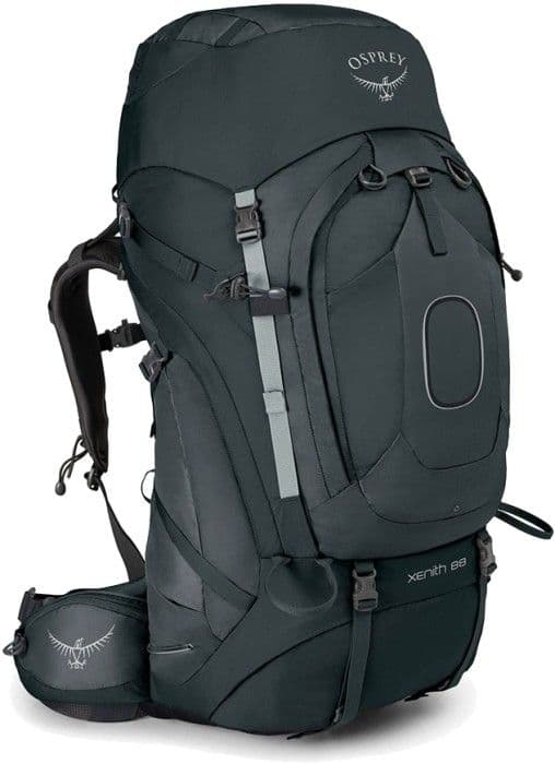 Osprey Xenith 88 -rinkka, harmaanvihreä