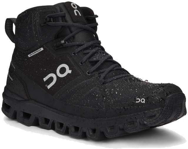 On Running On Cloudrock Waterproof naisten maastojuoksukenkä, musta