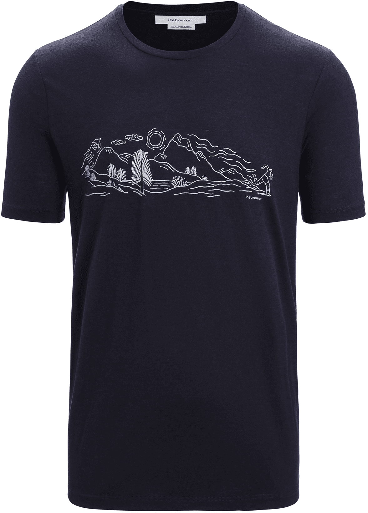 Icebreaker Tech Lite II SS Tee t-paita, Nature Sprint Midnight Navy