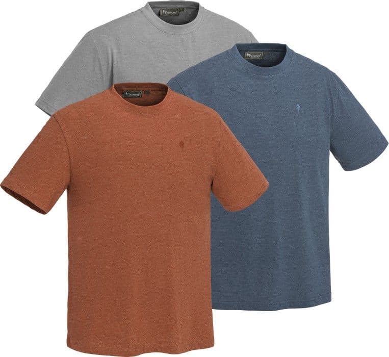 Pinewood 3-Pack T-Shirt L.Grey/Terrac/D.Dive