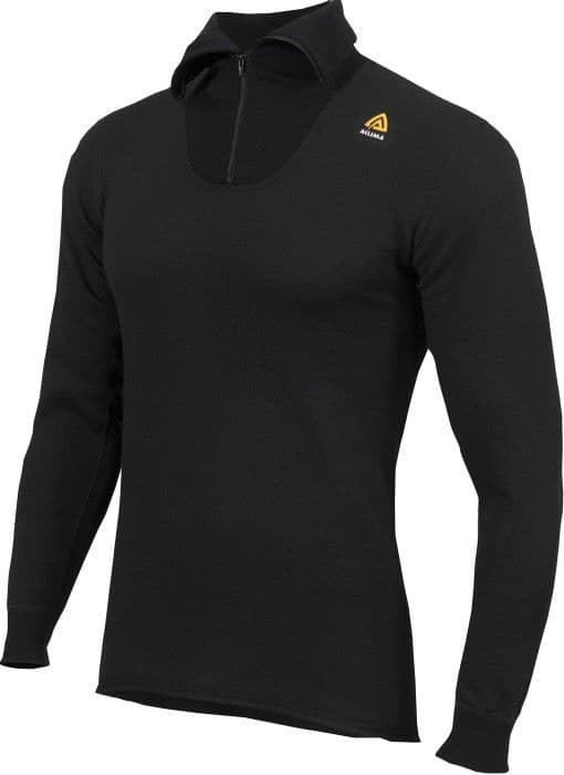 Aclima Hotwool 230 Gr. Polo Zip Jet Black
